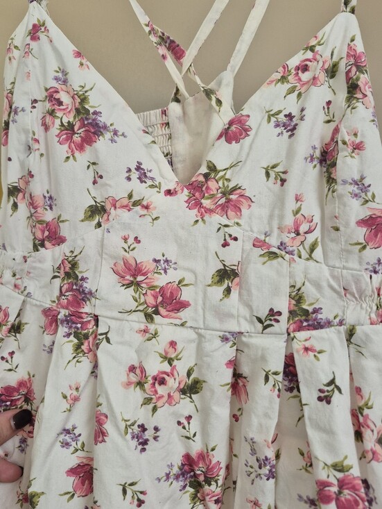 dELiA*s Dresses & Skirts - dELIA*S Floral White Pink Strappy Sundress